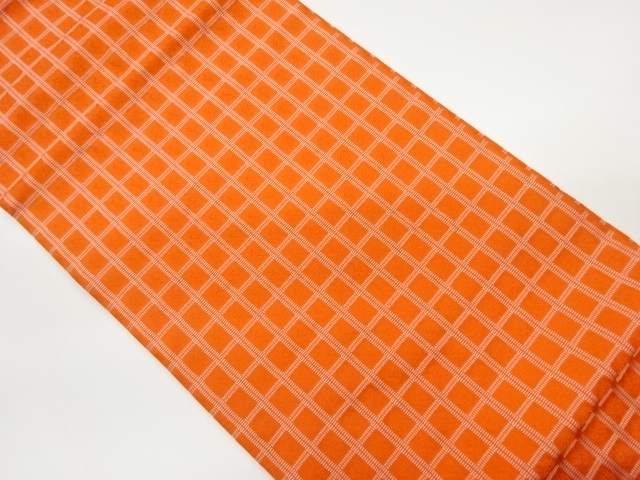 JAPANESE KIMONO / VINTAGE NAGOYA OBI / WOVEN GRID & ABSTRACT